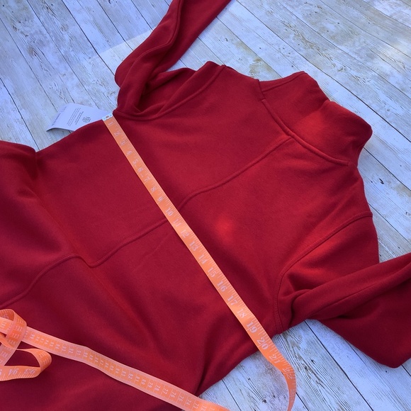 NWT Athleta Cozy Karma Asym Tunic Sweatshirt Dress size S Small Tall Red - Picture 5 of 15